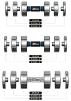 Adjustable Dumbbell 50Lb Single (25Lb/35Lb/40Lb/50Lb) Ultracompact Chrome Weight Home Gym Workout Strength Training Exercise (St