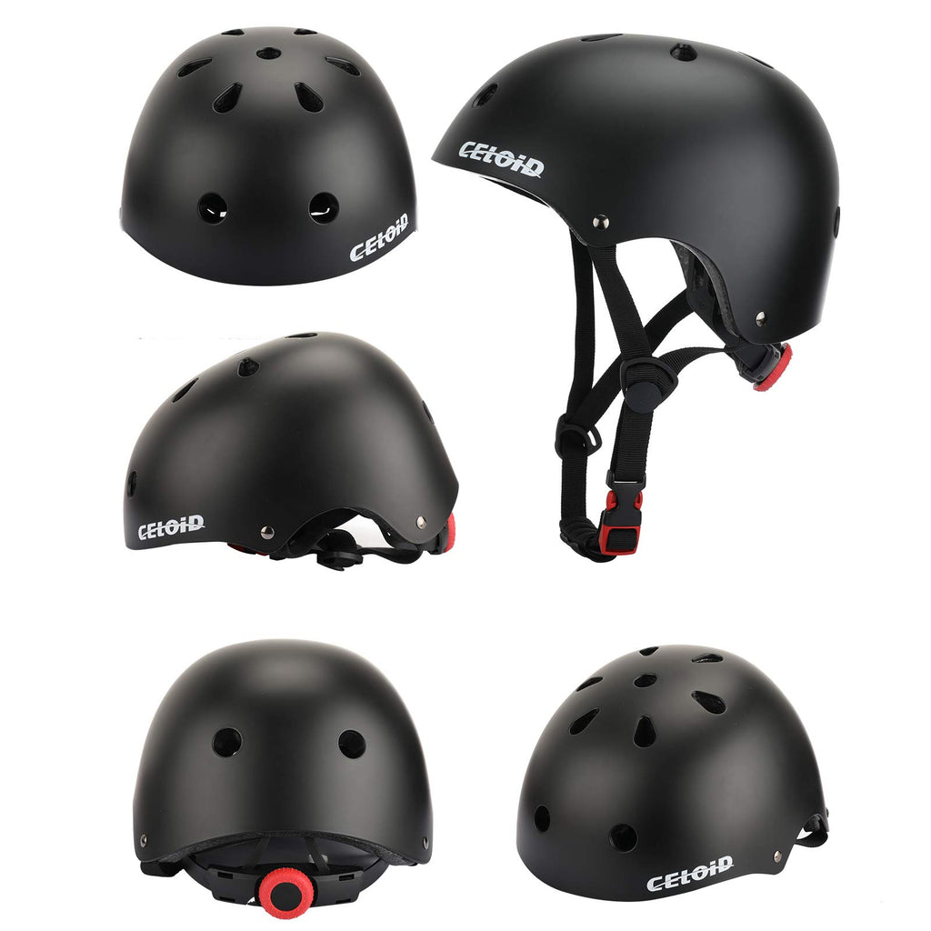 Celoid Kids Helmet Pad Set,Adjustable Kids Skateboard Bike Helmet Knee & Elbow Pads Wrist Guards 5-8 Years Kids Protective Gear