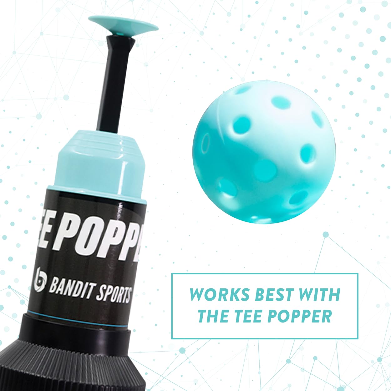 Bandit Sports Popper Plastic Baseballs, Made of Impact-Resistant and Rebounding Material, Perfect Practice Baseballs & Hitting B