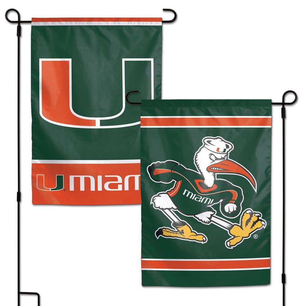 Wincraft NCAA Miami Hurricanes Garden Flag, 11x15, Team Color