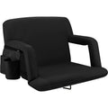 Alpcour Folding Stadium Seat - 25-Inch Extra Wide Padded Adults Camping Reclining Waterproof Bleacher Chair - Best Ultra Extra T