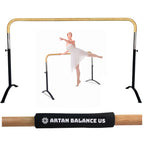 Ballet Barre Portable For Home Or Studio, 6 Ft Extendable To 12 Ft Bar With Curved Shape, Height Adjustable From 27'' To 44'', I