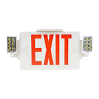 Gruenlich Led Combo Emergency Exit Sign With 2 Adjustable Head Lights And Double Face, Back Up Batteries- Us Standard Red Letter