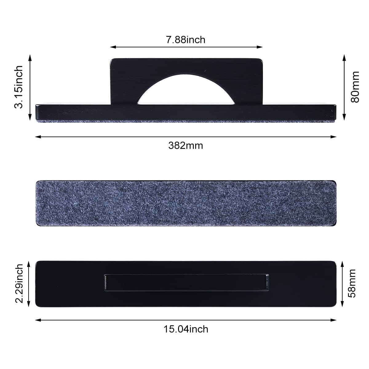 Shuffleboard Brush Shuffleboard Sweep(Black