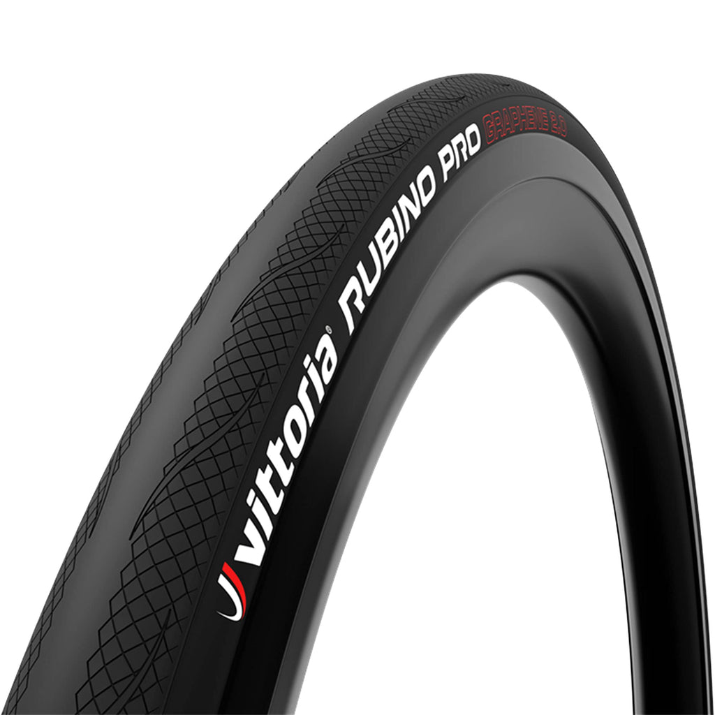 Vittoria Rubino Pro Iv Graphene 2.0 - Performance Road Bike Tire - Tubeless Ready Bicycle Tires (700X25C, Full Black)