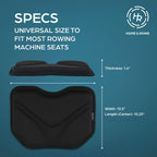 Rowing Machine Seat Cushion Compatible With Concept 2 Rowing Machine- Row Machine Rower Pad Compatible With Concept 2 Rower, Hyd