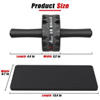 Abiarst Ab Roller Wheel, Abs Workout Equipment for Abdominal & Core Strength Training, Home Gym Exercise Wheels for Men Women, w