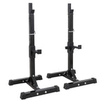 F2C Max Load 550Lbs Pair Of Adjustable 40''-66'' Squat Rack Sturdy Steel Squat Barbell Free Bench Press Stands Gym/Home Gym Port