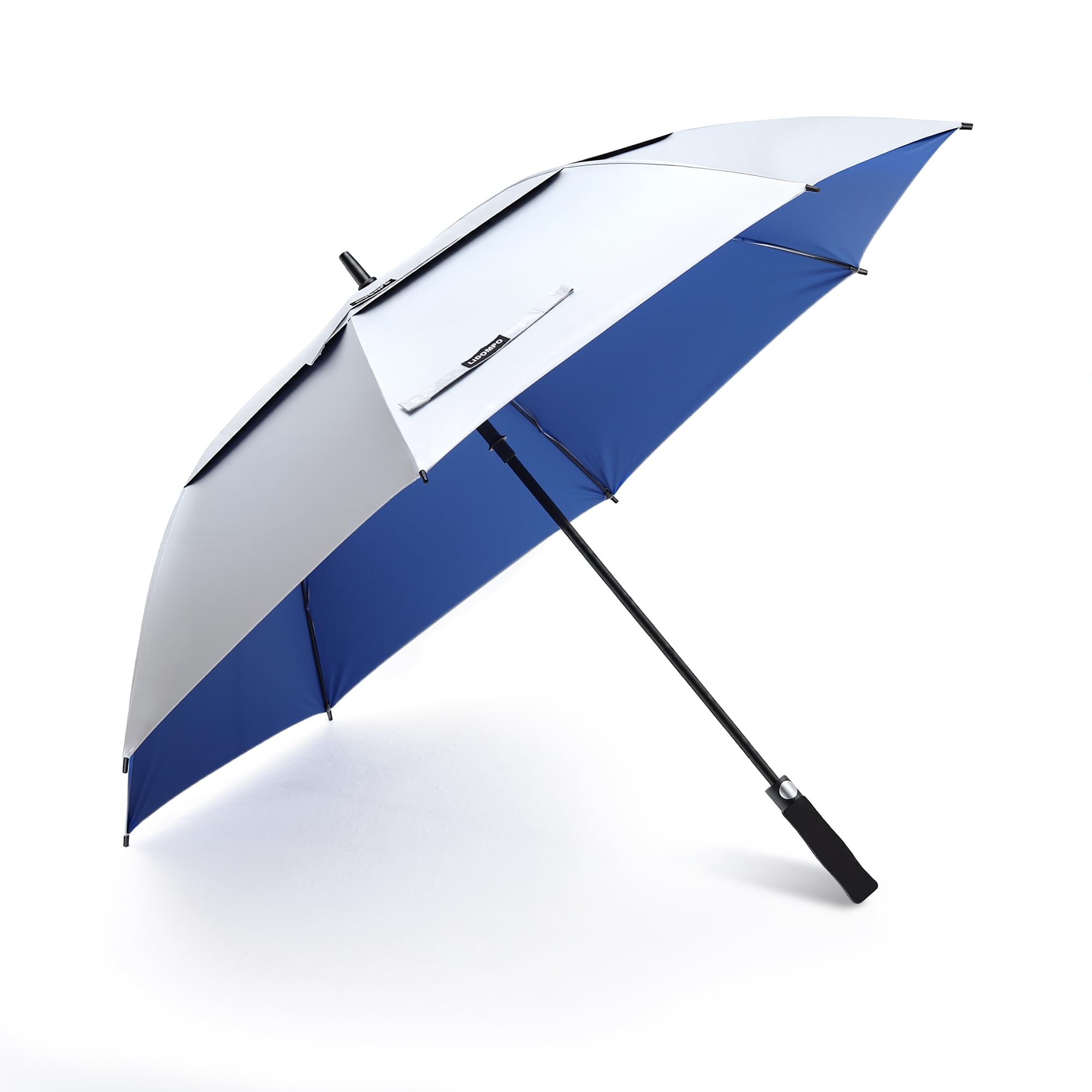 LIDOMPO 68 Inches Uv Protection Golf Umbrella For Sun Protection With Large Windproof Vented Double Canopy, Push-Button Auto Ope