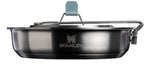 Stanley Wildfare Core 12-Piece Stainless Steel Fry Pan Cook Set | 1 Qt Fry Pan With Fold & Lock Handle | Plates, Utensils, Spatu