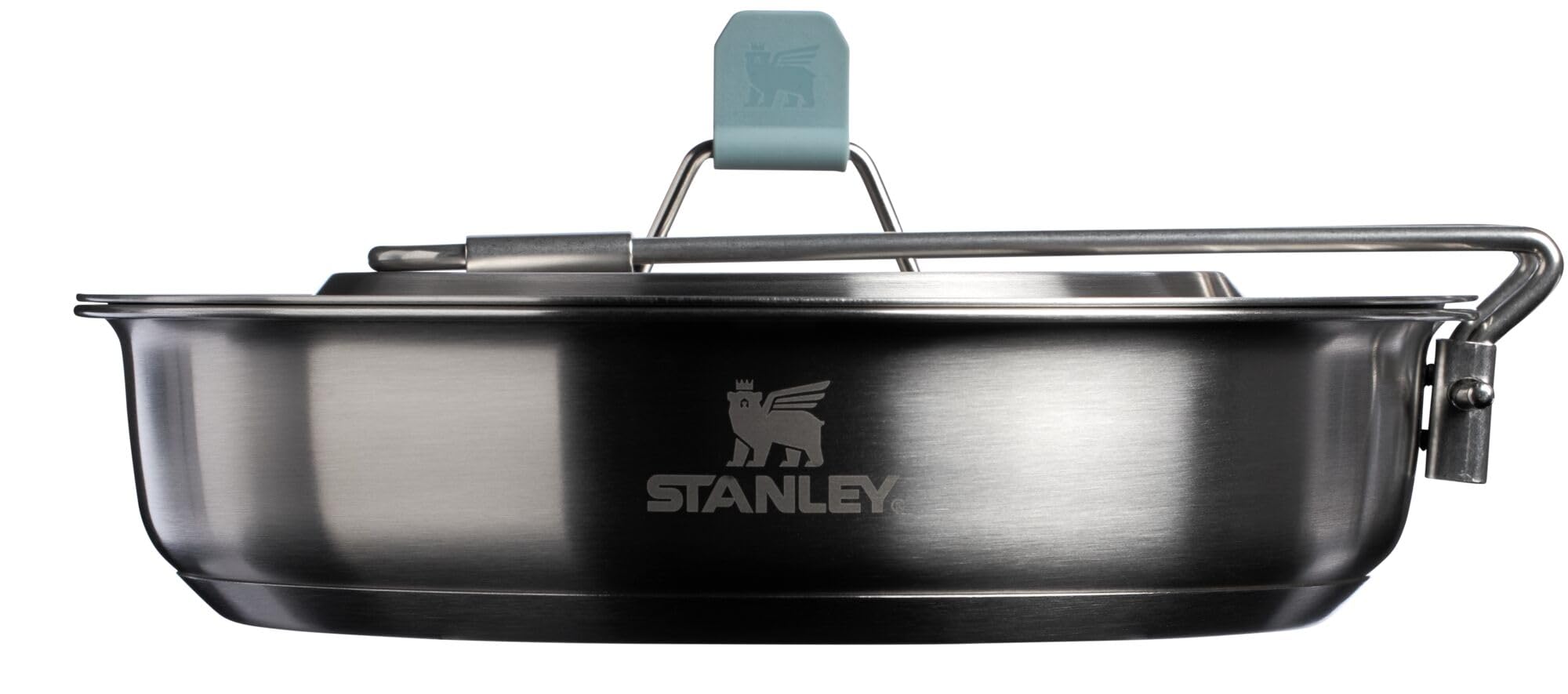 Stanley Wildfare Core 12-Piece Stainless Steel Fry Pan Cook Set | 1 Qt Fry Pan With Fold & Lock Handle | Plates, Utensils, Spatu