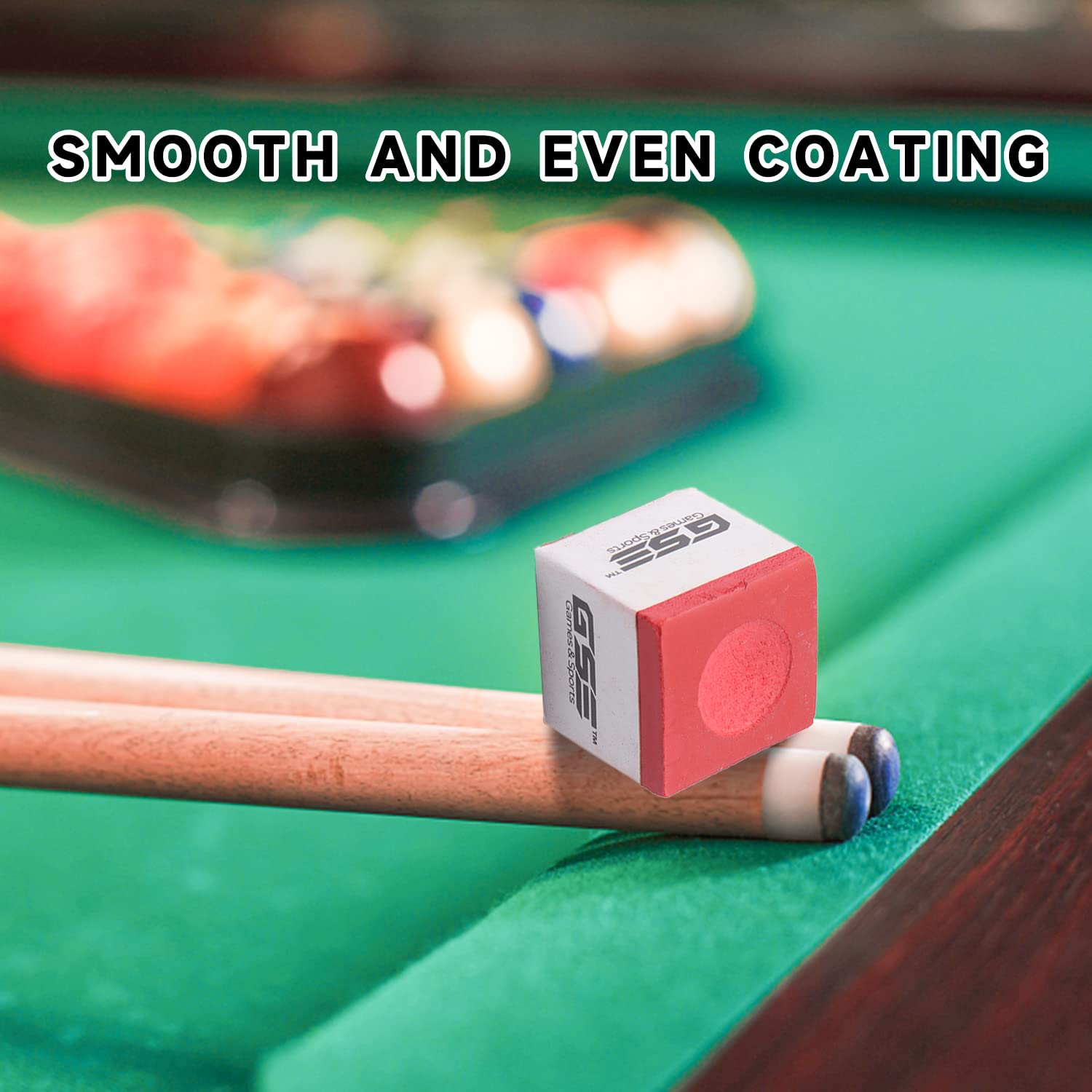 Gse 12-Pack Billiard/Pool Cue Chalks, Billiard Pool Table Accessories For Home/Tournament Use (Red)