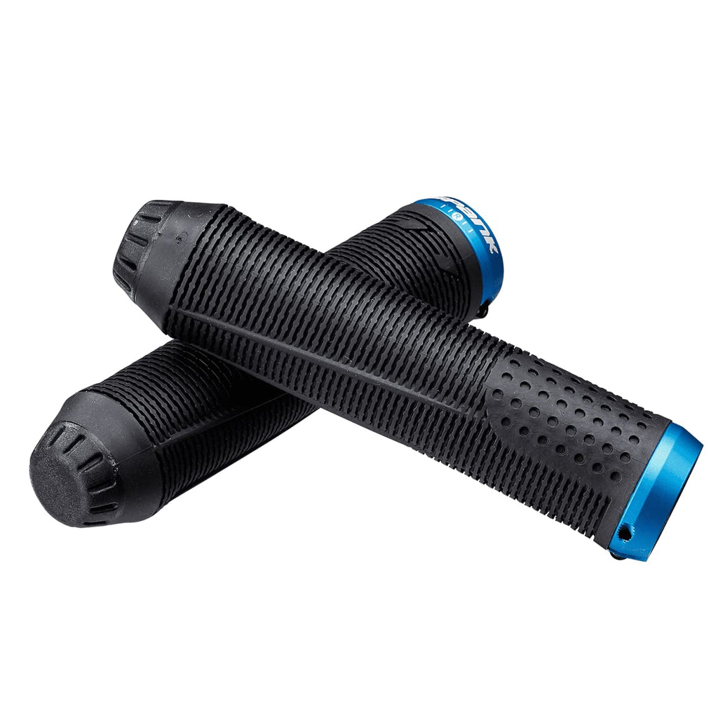 Spank Spike Grip 33 Mm (Black Blue), Bicycle Handle Bar, Comfortable Non-Slip Bike Handle Grips, Bicycle Handlebar Grips, Soft N
