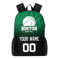Personalized Boston Basketball Sports Backpack Custom City Fan Gift Shoulder Bag Add Name and Number Casual Bag