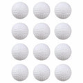 Xwejek White Hollow Practice Golf Balls Plastic 12Pcs,42mm Plastic Golf Training Balls Airflow Limited Flight Golf Balls for Swi