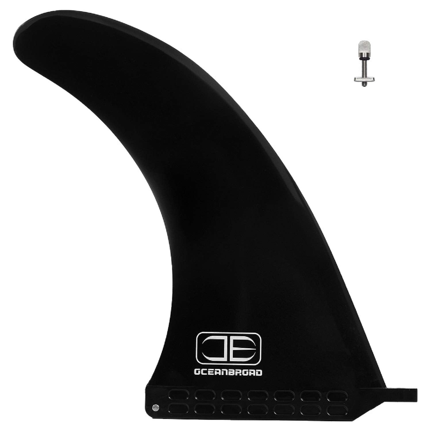 OCEANBROAD 10 Surf SUP Fin 10 Inch No-Tool Fin Screw Single Center Fin for Surfboard Longboard Paddleboard