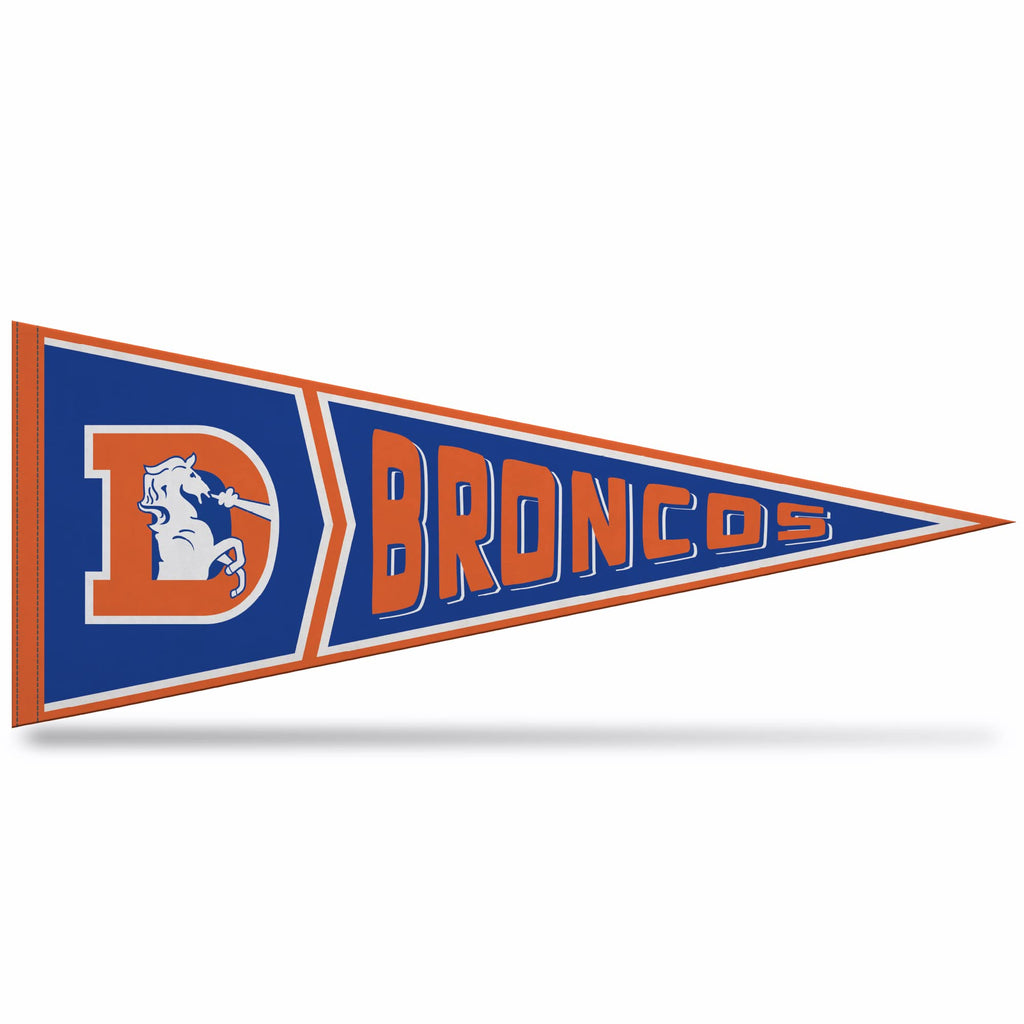 Rico Industries Nfl Football Denver Broncos Retro - Alt 12'' X 30'' Felt Wall D  Cor Pennant - Great For Home/Bed Room/Man Cave