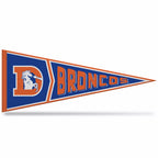 Rico Industries Nfl Football Denver Broncos Retro - Alt 12'' X 30'' Felt Wall D  Cor Pennant - Great For Home/Bed Room/Man Cave