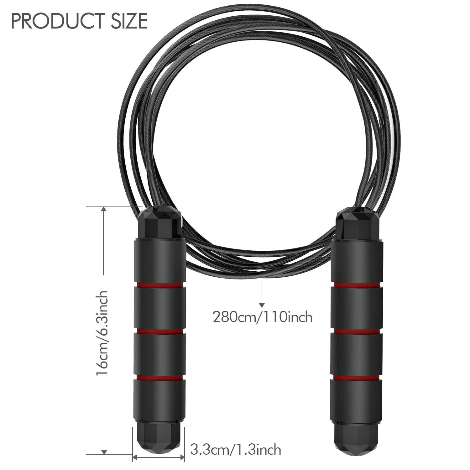 YHFAEYA Jump Rope,Adjustable Jumping Rope,Tangle Free Fast Ball Bearings skipping rope,Suitable for Men, Women, and Kids,Fitness