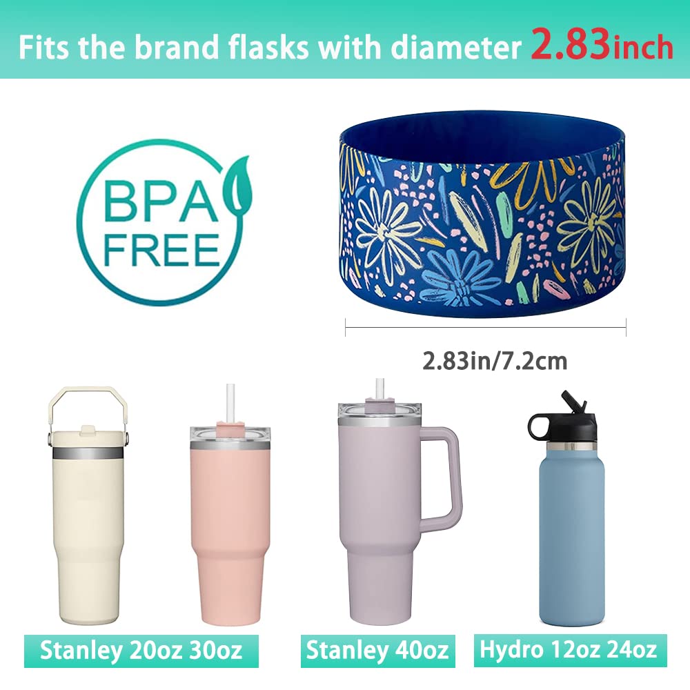 2 Pcs Tumbler Bottom Protector Boot For Stanley Quencher Adventure 40Oz & Stanley Iceflow 20Oz 30Oz And Compatible With Hydro Fl