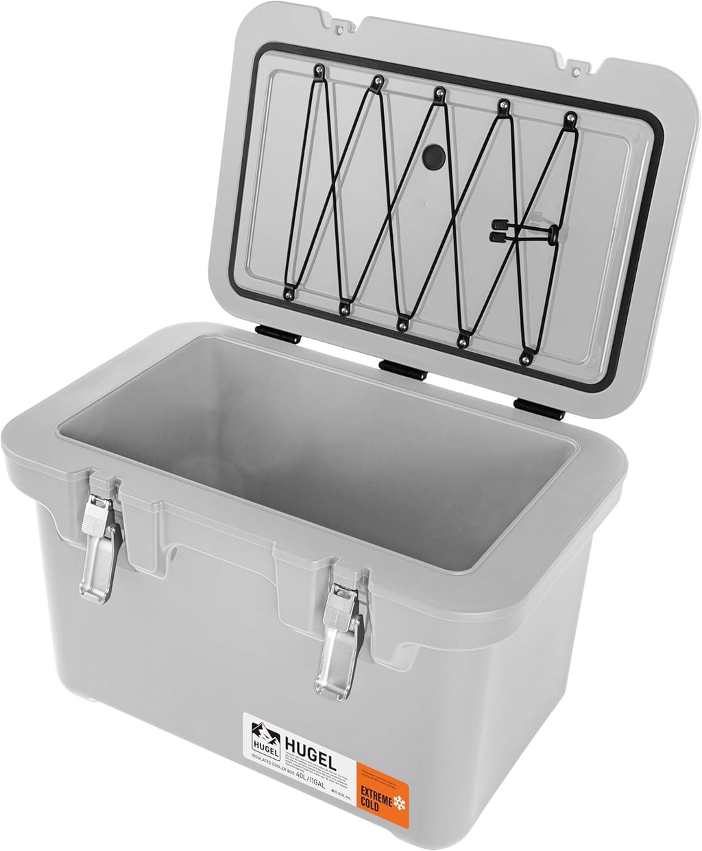 Iris Usa Hugel 44 Qt Cooler, Heavy Duty Metal Buckles, Leak-Free Design, Durable Hard Cooler, Ice Chest With Bungee Strap, Molde