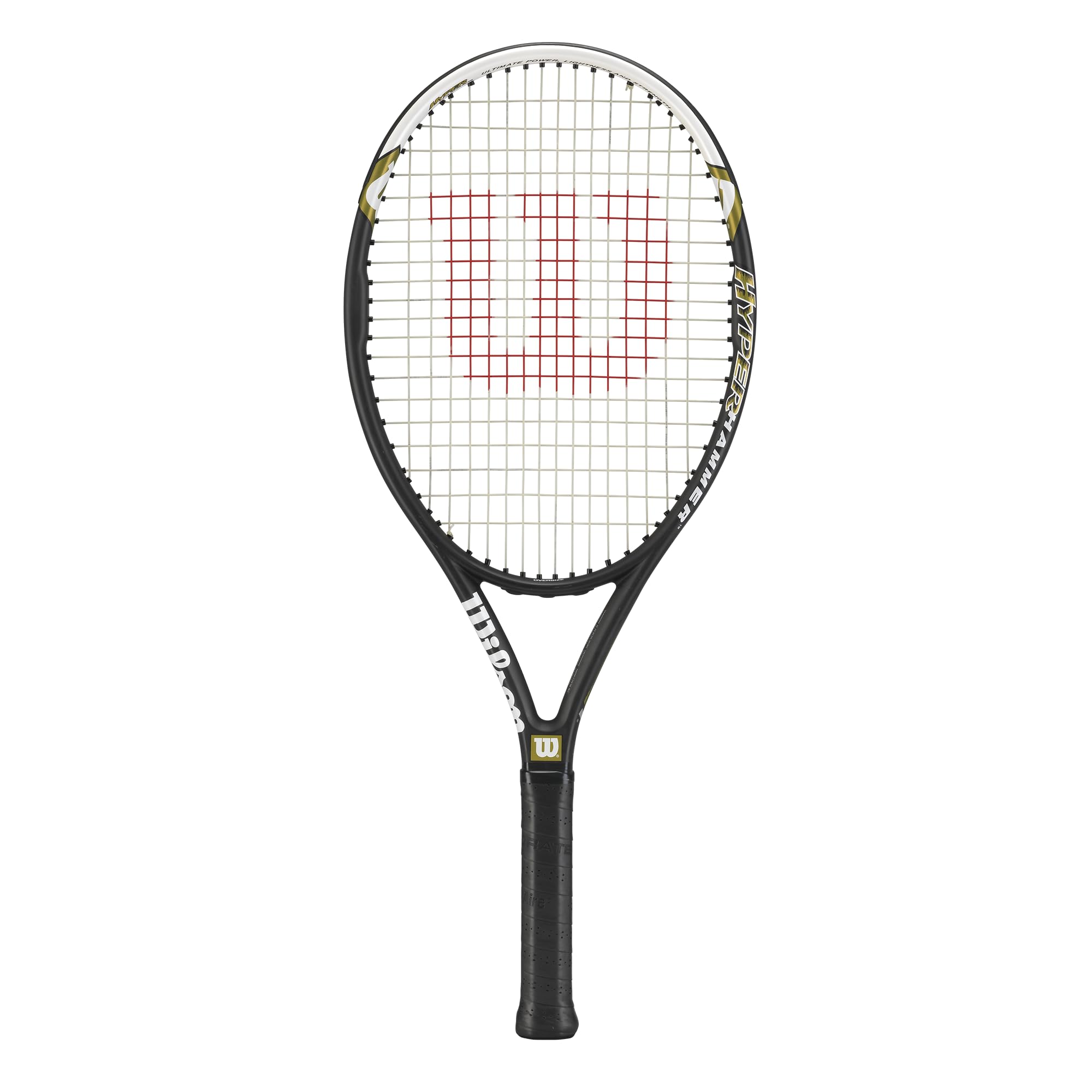 Wilson Hyper Hammer 5.3 Tennis Racket - Black/White, Grip Size 0-4