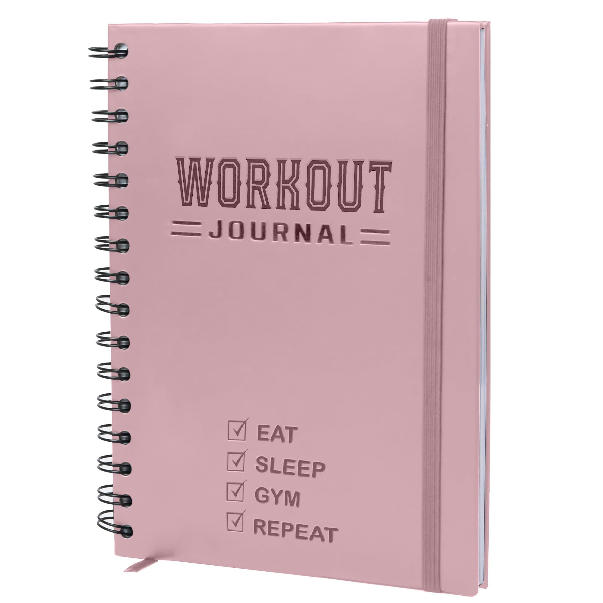 Hardcover Fitness Journal Workout Planner For Men & Women - A5(5.7'' X 8.3'') Sturdy Workout Log Book To Track Gym & Home Workou