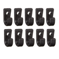 RLECS 10pcs Kayak J Hooks Black Nylon Lashing Hook Bungee J-Shaped Hooks for Safety Kayak Canoe Paddle Board Rowing Boating Acce