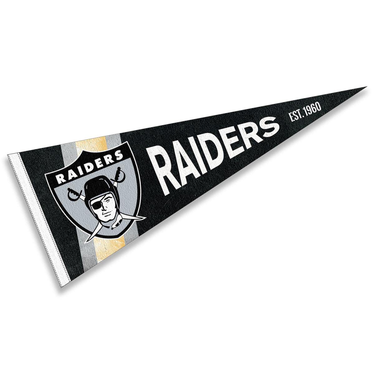 Las Vegas Raiders Throwback Vintage Retro Pennant Flag