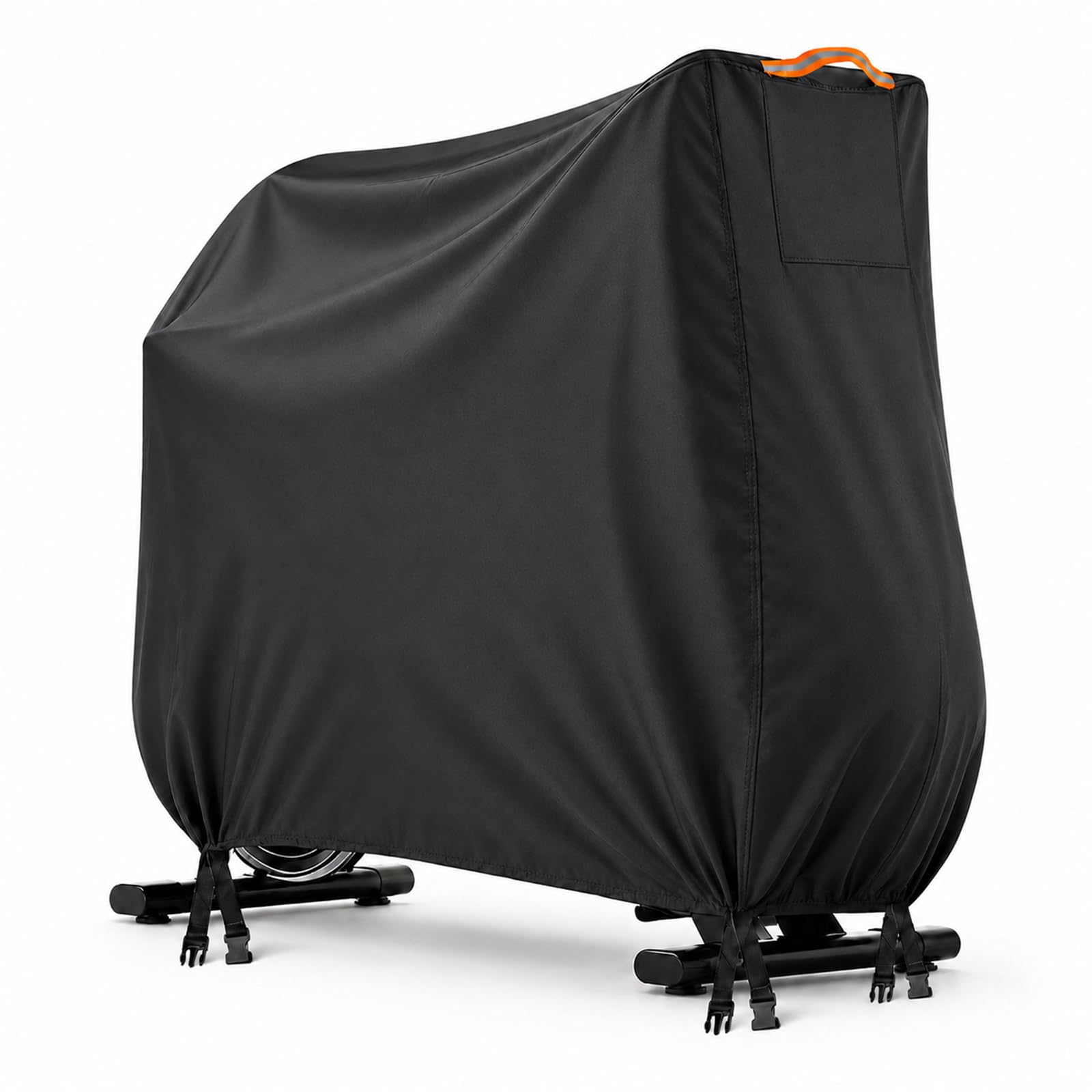 Hoartsardeo Exercise Bike Cover Waterproof Outdoor, 420D Upright Stationary Bike Cover with Air Vent, 4 Windproof Buckles, All-W