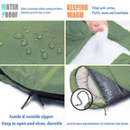 Tuphen- Sleeping Bags For Adults Kids Boys Girls Backpacking Hiking Camping Liner, Cold Warm Weather 4 Seasons Winter, Fall, Spr