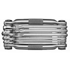 Crankbrothers Multi Tool M 10 Bike Tool - Mtb Multi-Tool Nickel - 10 Bicycle Tools (10 In 1 Tool), Ergonomic And Lightweight