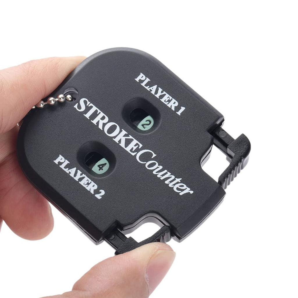 Helonge Golf Score Counter, 2 Pcs 2 Player Stroke Counter Golf Score Indicator 2 Digits Mini Square Golf Score Counters Handy Sc