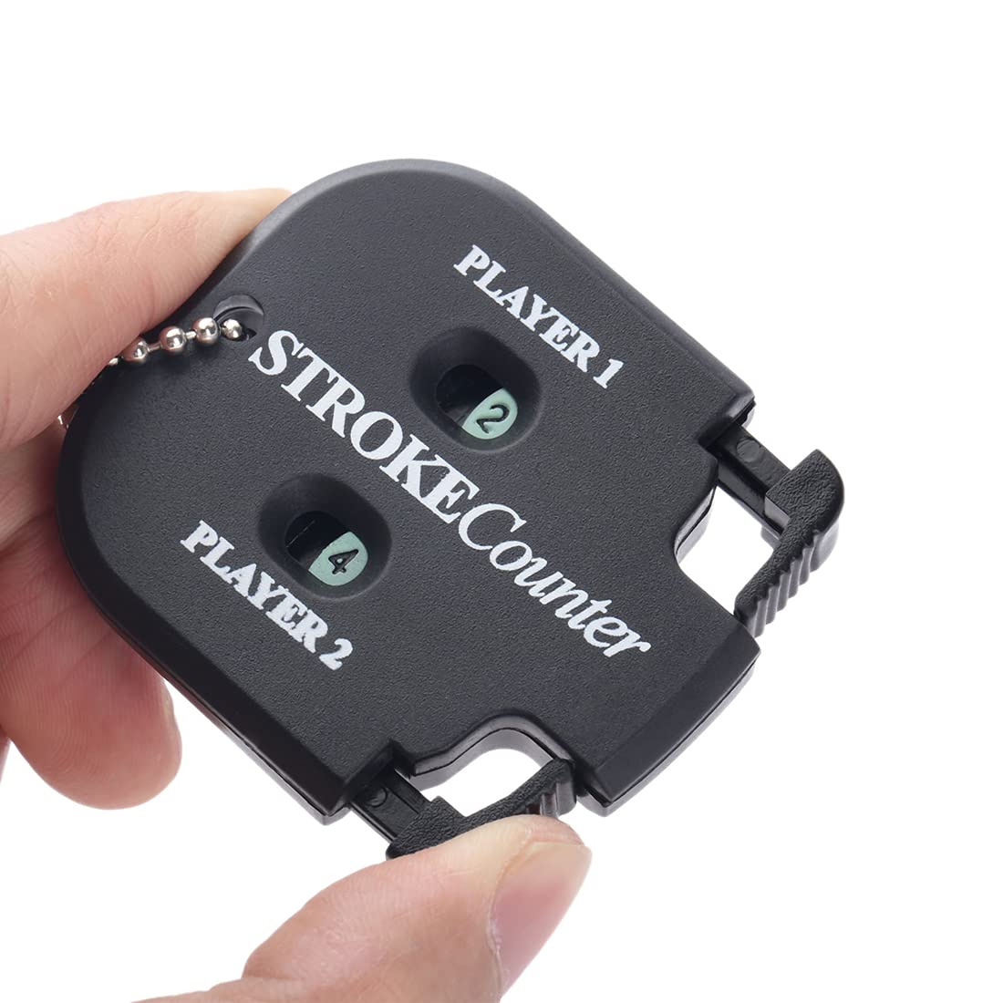 Helonge Golf Score Counter, 2 Pcs 2 Player Stroke Counter Golf Score Indicator 2 Digits Mini Square Golf Score Counters Handy Sc