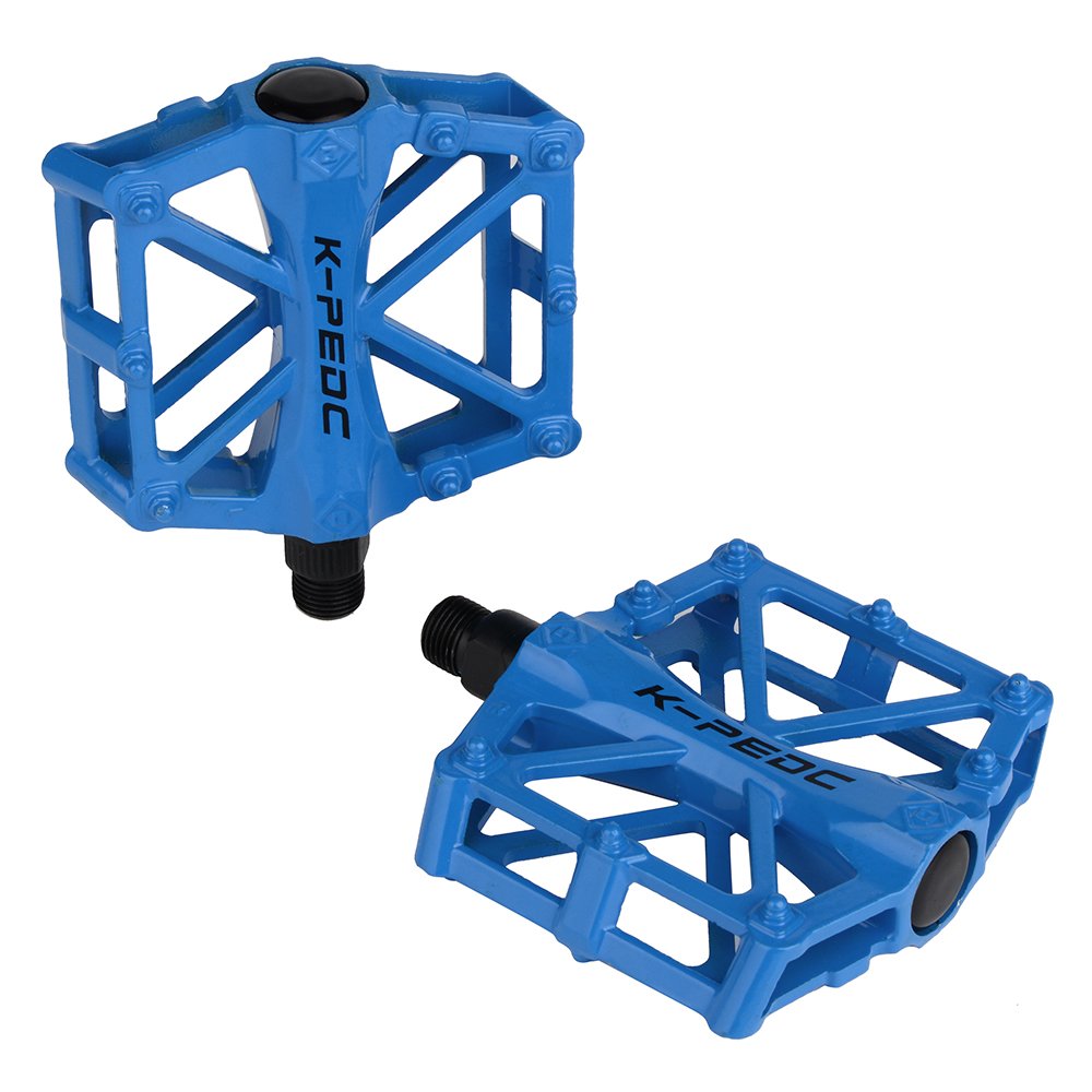 Boruizhen Aluminium Cnc Bike Platform Pedals Lightweight Road Cycling Bicycle Pedals For Mtb Bmx (Blue)