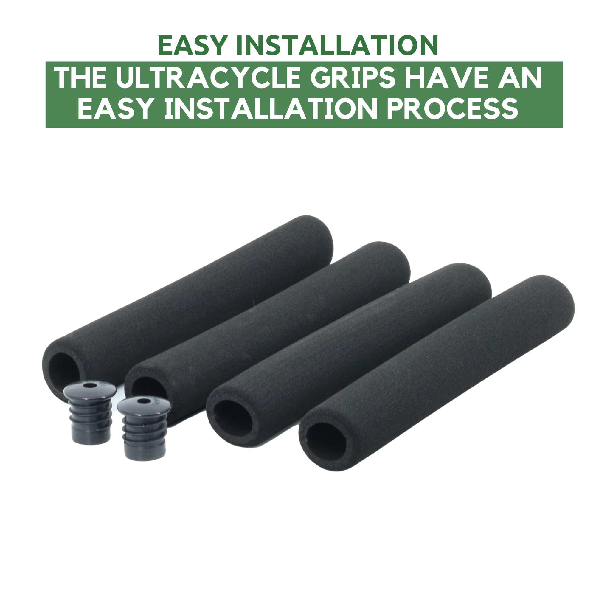 Ultracycle'S Cruiser & Road Foam Grips - Soft And Cushy Design, High-Density Foam Rubber, 4-Piece Kit, 8.5 Inches - Ultimate Com