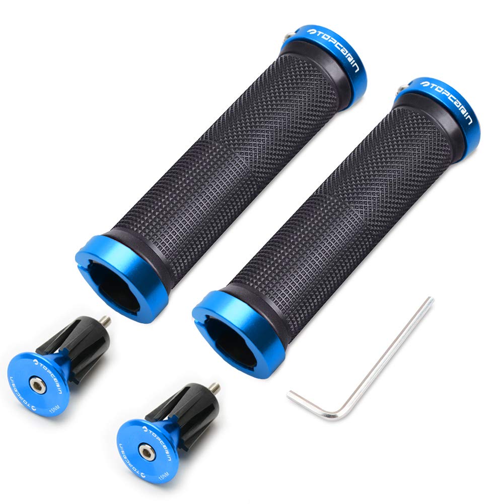 Topcabin Bicycle Grips,Double Lock On Locking Bicycle Handlebar Grips Rubber Comfortable Bike Grips For Bicycle Mountain Bmx (Na