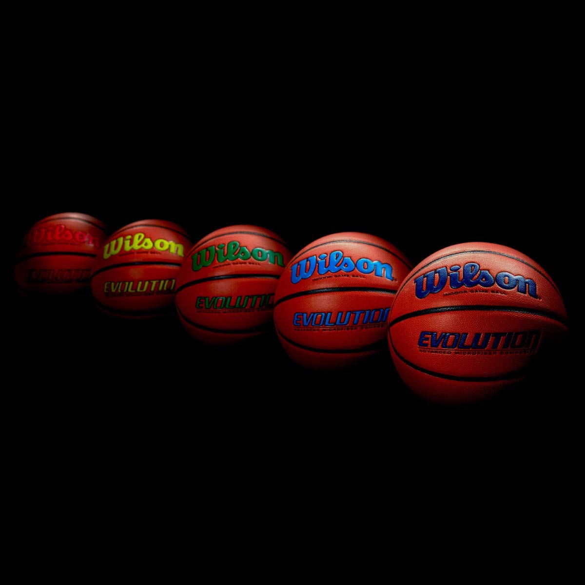 Wilson Evolution Indoor Game Basketball, Green, Size 7 - 29.5
