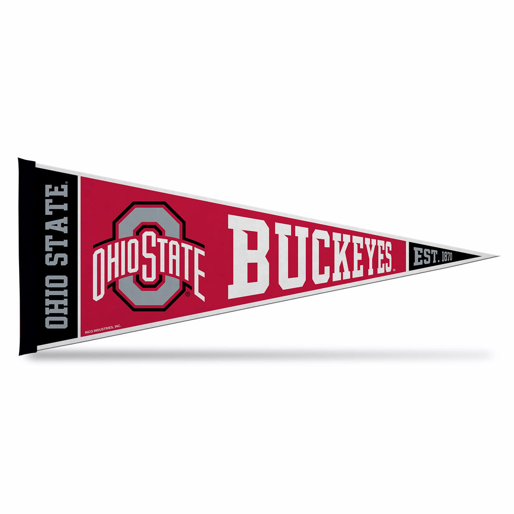 Rico Industries Ncaa Ohio State Buckeyes Exclusive 12'' X 30'' Felt Wall D  Cor Pennant - Great For Home/Bed Room/Man Cave D  Co