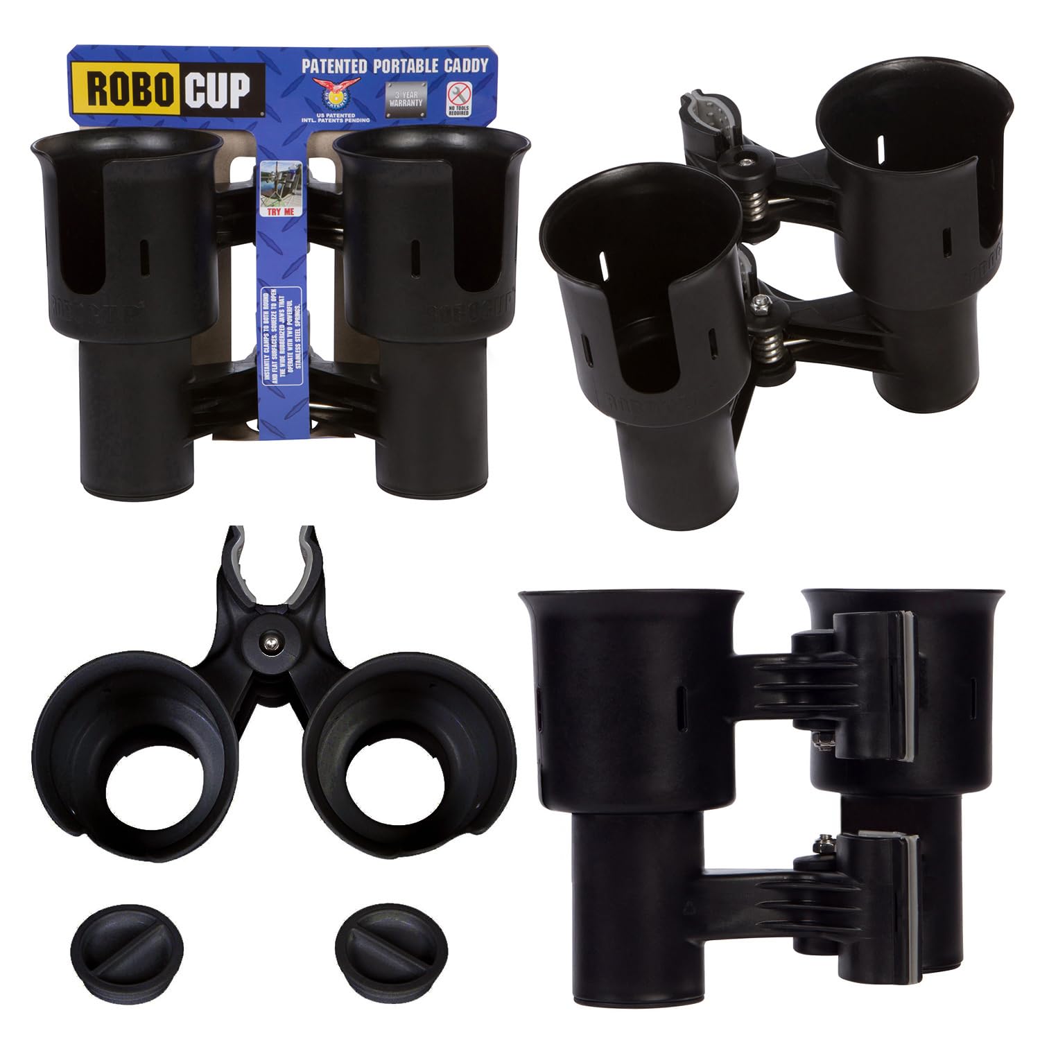 ROBOCUP, Updated Version, 12 Colors, Best Cup Holder for Drinks, Fishing Rod/Pole, Boat, Beach Chair, Golf Cart, Wheelchair, Wal