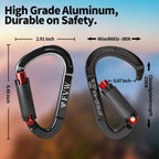 Fvw Auto Locking Rock Climbing Carabiner Clips, 5 Pack 25Kn (5620 Lbs) Heavy Duty Caribeaners For Rappelling Swing Rescue & Gym