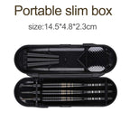 Steel Tip Darts Set For Dartboard, Professional Darts With Metal Tip 23 Grams, Brass Barrel + Black Aluminium Nylon Shafts 9 Fli