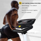 Yssoa High Performance Folding Treadmill, Workout Running Machine With Lcd Display And Phone Slot, Compact Treadmill For Fitness