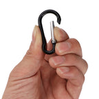 100Pcs Aluminum Carabiner Spring Clip Hook Keychain Buckle Pack Bulk For Camping Hiking Rv Fishing Traveling Backpack Bottle, Bl