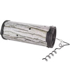 American Hunter 30 Lb Swine Log Feeder | Hunting Versatile Durable Rolling Camo Hog Game Feeder With Auger Ground Screw