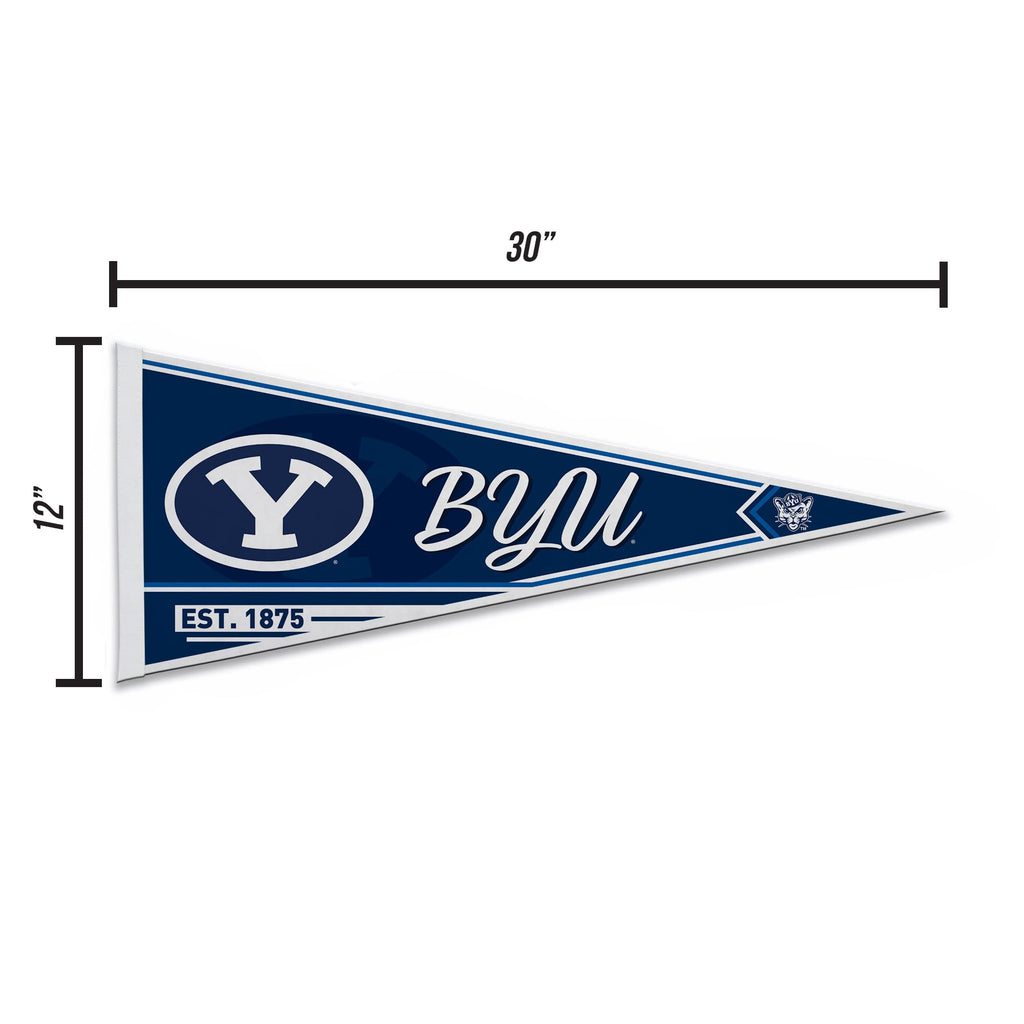 Rico Industries Ncaa Byu Cougars Classic 12'' X 30'' Felt Wall D  Cor Pennant - Great For Home/Bed Room/Man Cave D  Cor