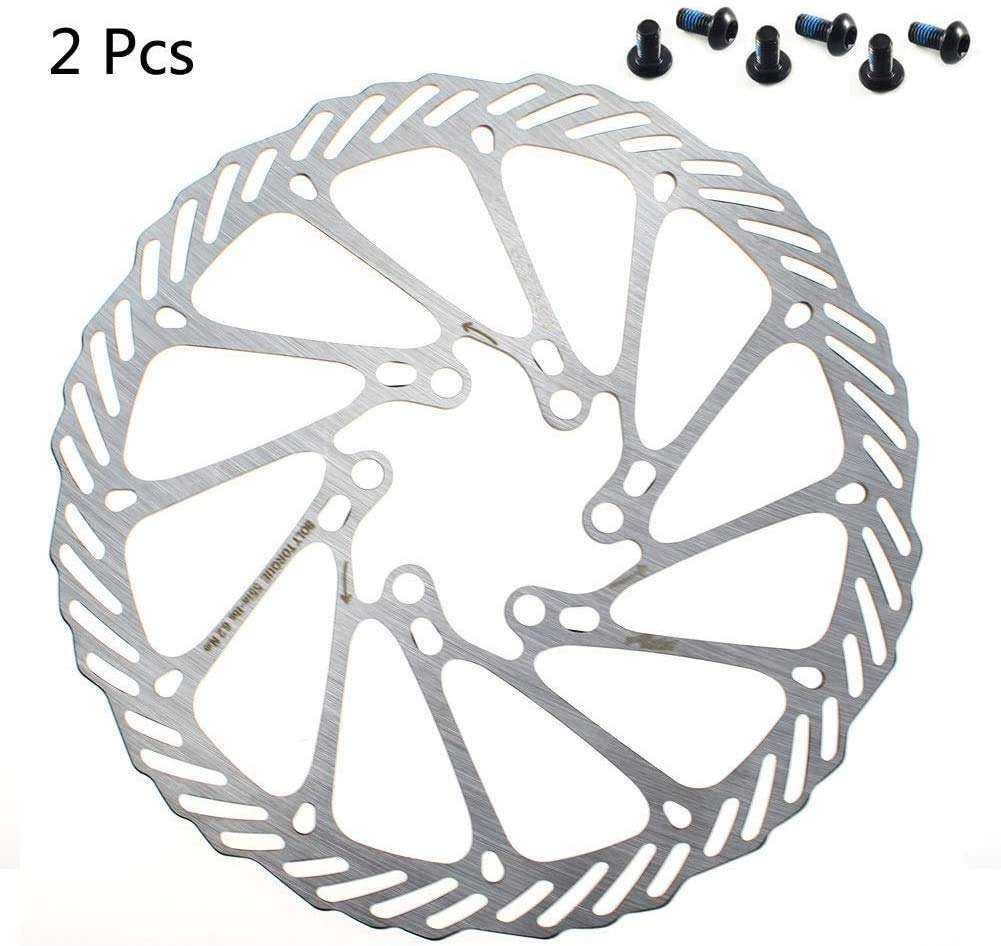 Besnin Bike Rotor 2 Pcs Bike Brake Rotors 203Mm With 12 Bolts For Mountain Bike Road Bike Mtb Bmx, Cycling Bicycle Disc Brake Ro