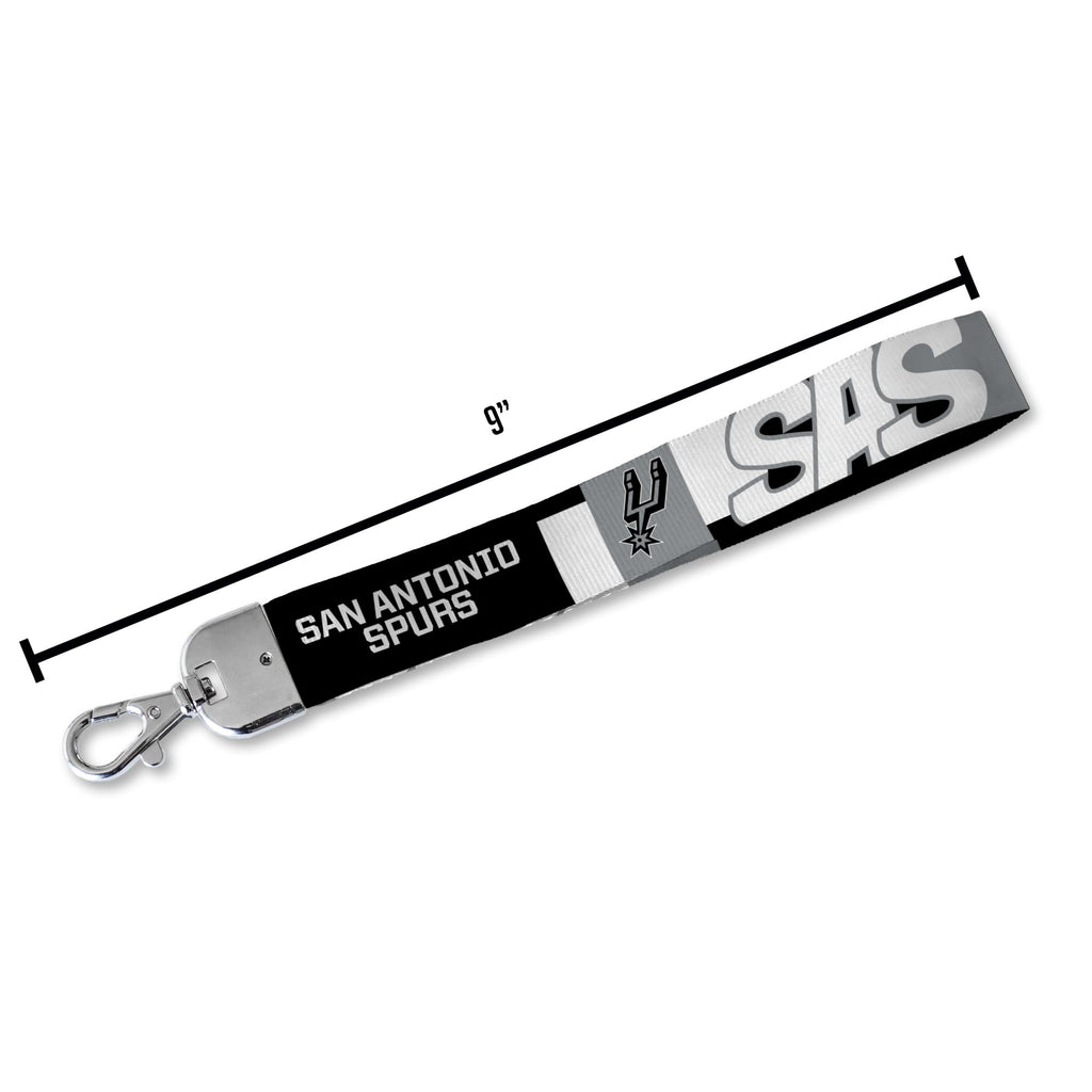 Rico Industries Nba Basketball San Antonio Spurs Wrist Lanyard Key Chain, Cute Wristlet Strap Keychain Holder For Women Men Car