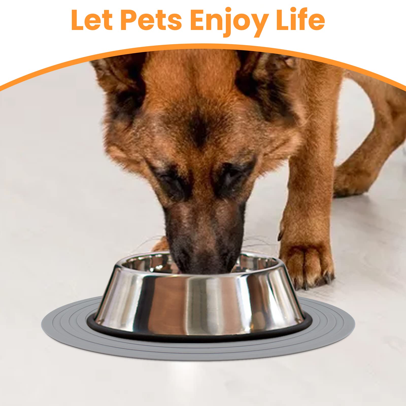 Ptlom Pet Food Mat For Dog And Cat Placemat 2 Pcs, Mat For Prevent Food And Water Overflow, Suitable For Medium And Small Pet, S