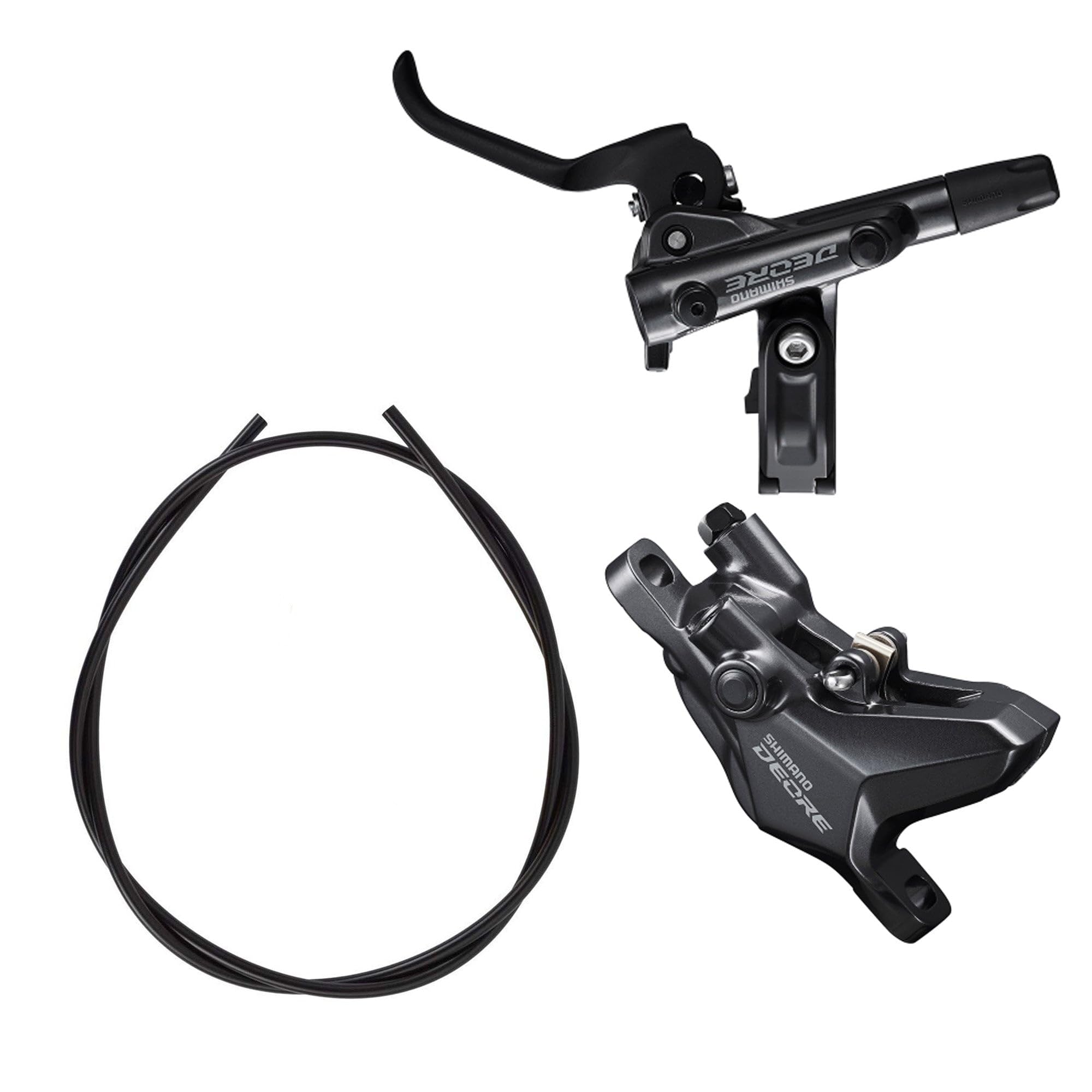 Shimano Deore BR-M6100/BL-M6100 Deore Bled Brake Lever/Post Mount 2 Pot calliper, Rear Left, M6100LR,Black